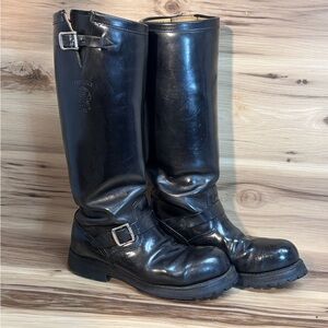 Chippewa 71418 steel toe engineer motorcycle boots size 9D.